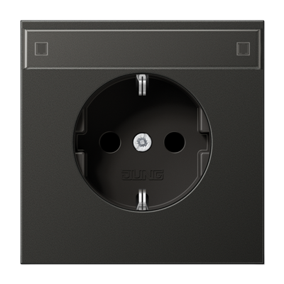 Штепсельная розетка SCHUKO 16A 250V~ с полем для надписи; антрацит, AL1520NAAN