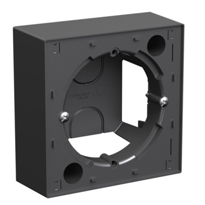 ATN001400 - ATLASDESIGN КОРОБКА для наружного монтажа, БАЗАЛЬТ, Systeme Electric