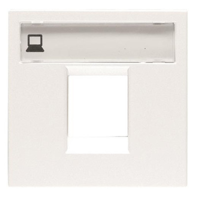 N2218.1 BL - Накладка для 1-го суппорта/разъёма типа 2017... и/или 2018..., 2-модульная, серия Zenit, цвет альпийский белый - 2CLA221810N1101