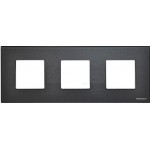 N2273 CF - Рамка 3-постовая, 2-модульная, серия Zenit, стекло Графит - 2CLA227300N3801
