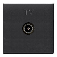ABB NIE Zenit Антрацит Мех ТВ розетки, простой, 2-модульный