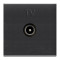 ABB NIE Zenit Антрацит Мех ТВ розетки, простой, 2-модульный