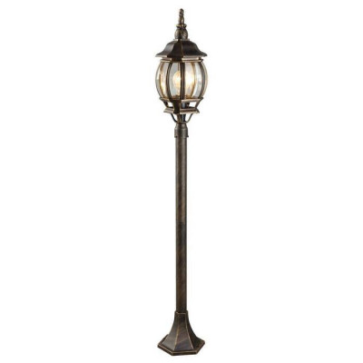 Arte Lamp ATLANTA, Светильник уличный архитектурный, цвет арматуры - ЧЕРНО-ЗОЛОТОЙ, цвет плафона/декора - ПРОЗРАЧНЫЙ, 1х75W E27, A1046PA-1BN