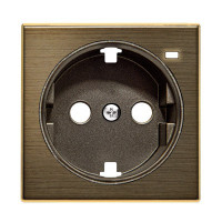 8588.8 OE - Накладка для розетки SCHUKO с линзой для контрольной подсветки, серия SKY, цвет античная латунь - 2CLA858880A1201 8588.8 OE - Накладка для розетки SCHUKO с линзой для контрольной подсветки, серия SKY, цвет античная латунь - 2CLA858880A1201