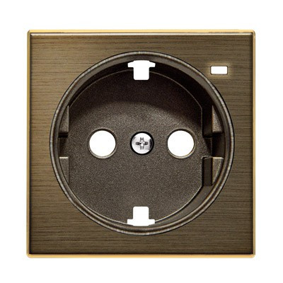 8588.8 OE - Накладка для розетки SCHUKO с линзой для контрольной подсветки, серия SKY, цвет античная латунь - 2CLA858880A1201