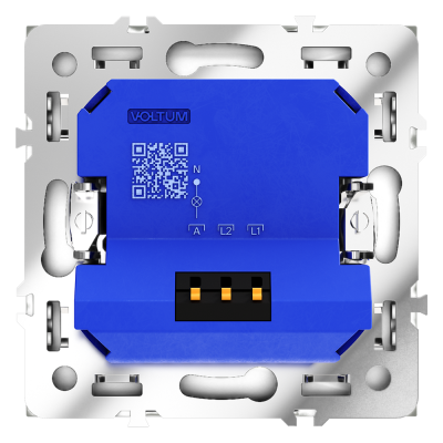 Светорегулятор встраиваемый VOLTUM S70 поворотно-нажимной 600 Вт, (белый глянцевый), VLS070301