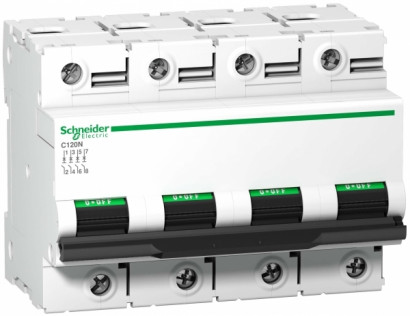 Schneider Electric Acti 9 C120N Автоматический выключатель 4P 80A (C) 10kA (6мод)