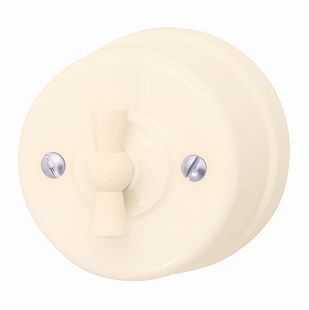 Bironi Выключатель 2-кл., пластик, цвет Песочное золото, B1-202-24