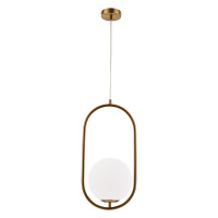 Arte Lamp MATISSE, Подвес, цвет арматуры - АНТИЧНАЯ БРОНЗА, цвет плафона/декора - БЕЛЫЙ, 1х60W E27, A7746SP-1AB