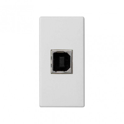 Simon Connect Розетка узкая USB 2.0 Тип В для передачи данных белого цвета K45, K131B-9