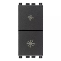 Vimar Переключатель 2P 10AX для фан-койла серый, 19063