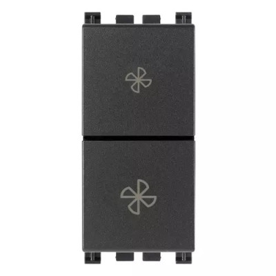 Vimar Переключатель 2P 10AX для фан-койла серый, 19063