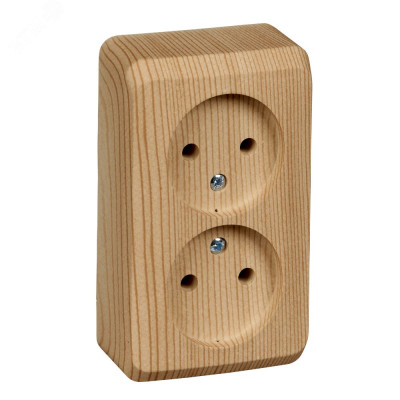 PA16-005D - ЭТЮД О/У РОЗЕТКА двойная без заземления без шторок, 16А, 250B, СОСНА, Schneider Electric