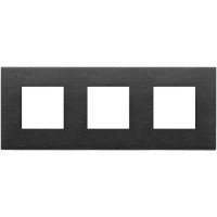 Vimar Накладка на Eikon Exe на 6 модулей (2+2+2) расстояние между центрами 71мм, черная сатинированая, 22644.13 Vimar Накладка на Eikon Exe на 6 модулей (2+2+2) расстояние между центрами 71мм, черная сатинированая, 22644.13