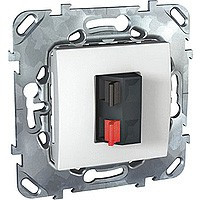 Unica Аудиорозетка одинарная (стерео) , бел.