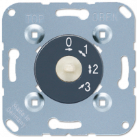 3-ступенчатый выключатель с нулевым положением 16А/250В, в комплекте со шкалой цвета "антрацит"; универсальные встраиваемые механизмы, 1101-4