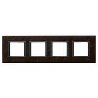 MGU68.008.7P2 - UNICA CLASS РАМКА 4-постовая, ТЕМНАЯ КОЖА