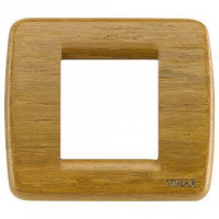 17093.57 - Vimar Накладка для 1-2 модулей RONDO дерево натуральный  "teak"