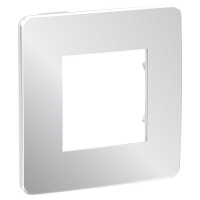 рамка 1-постовая, ХРОМ/белый