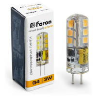 Лампа светодиодная, (3W) 12V G4 2700K JC, LB-422, Feron 25531