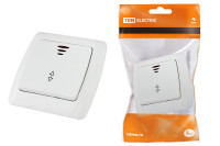 Выключатель на 2 направления 1 кл. с подсветкой 10А белый "Онега" TDM Electric, SQ1805-0006