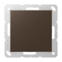 Крышка без отверстий, фиксация защёлкиванием, для произвольных вырезов (либо использование в качестве заглушки), возможно IP44; термопласт; мокко; A500, A594-0MO