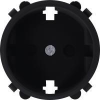 Donel D16 матовый карбон Накладка для розетки Schuko с заземлением, со шторками 16A 250 В~, DO22030