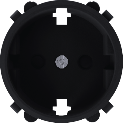 Donel D16 матовый карбон Накладка для розетки Schuko с заземлением, со шторками 16A 250 В~, DO22030