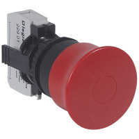 Legrand Кнопка с грибовидным толкателем ? 40 - Osmoz - в сборе - кнопка ''Тяни-толкай'' - авар. отключение - Н.З. - красный, 023721