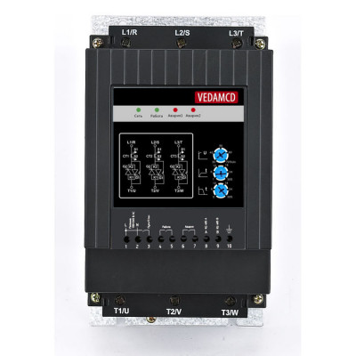 Устройство плавного пуска MCD1 для трехфазных двигателей VM-10-P55K-0110-T4-CV1 55кВт 3*380В управляющее напряжение 24В, без кнопки Пуск