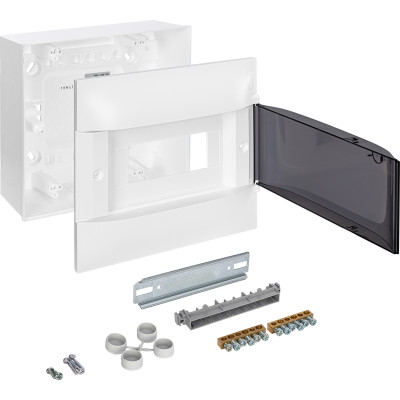 Legrand Practibox S Пластиковый щиток Навесной 1X8 Дымчатая дверь, 134618