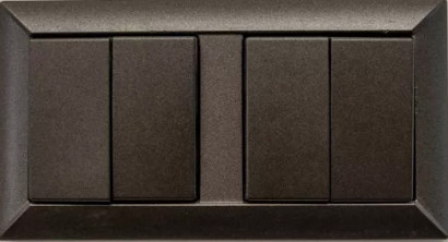 Jung Блок: Выключатель 2-клавишный + Выключатель 2-клавишный,  серия ECO PROFI
