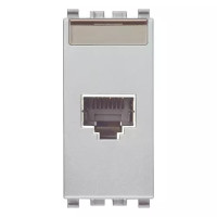 Vimar Розетка RJ45 NETSAFE CAT5E FTP 110 ,серебро матовое, 20339.5.N