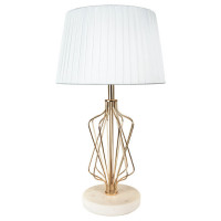 Arte Lamp FIRE, Светильник настольный интерьерный, цвет арматуры - ЗОЛОТО, цвет плафона/декора - БЕЛЫЙ, 1х60W E27, A4035LT-1GO