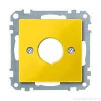 SM Накладка с отверстием  ? 22,5 мм для разл. приборов, винт. крепл., желт.