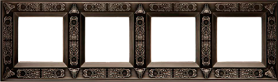 FD01414AS Fede Granada Рамка 4-ная, Antique Silver