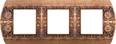 FD01423RU Fede San Remo Рамка 3-ная, Rustic Cooper