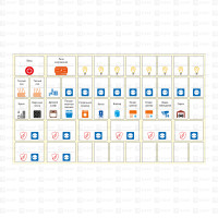 Комплект модульных наклеек средний (137х240) EKF PROxima Комплект модульных наклеек средний (137х240) EKF PROxima
