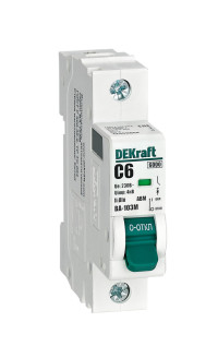 DEKraft Автоматический выключатель 1P 6А х-ка C 6кА ВА-103M