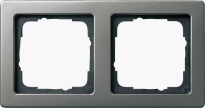 21221 - Gira Edelstahl Рамка на 2 поста, сталь, прямые края