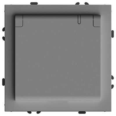 Feron Розетка 1-местная с крышкой с защ. штор б/з, 250В, 16А, серия Эмили, RST16-5113-10, платиново-серый, soft touch, 49956, STEKKER