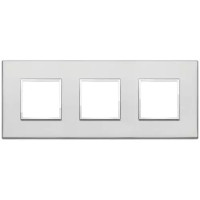 Vimar Накладка Eikon Evo на 6 модулей (2+2+2) расстояние между центрами 71мм, серебро, 21644.07.01