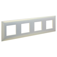 4420908 - ДКС Рамка ARTLEBEDEV, "Avanti", "Белый жемчуг", 4 поста