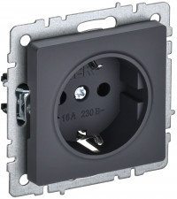 BRITE Роз. с з/к/ш 16А РС14-1-0-БрГ граф. IEK, BR-R14-16-K53