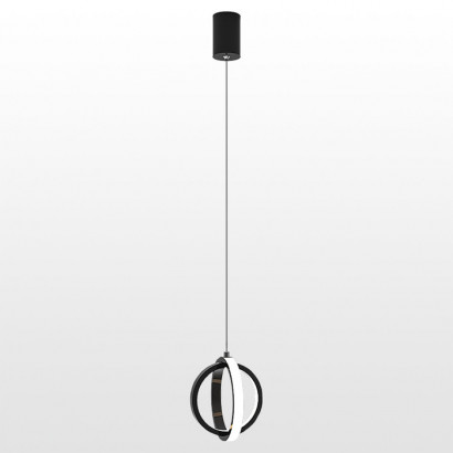 LUSSOLE Custer Подвесной светильник, цвет основания - черный, плафон - акрил (цвет - белый), 2x6W LED, LSP-8429