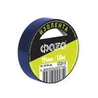 Изолента ПВХ ФАZА 19мм * 10м синяя, 5025752