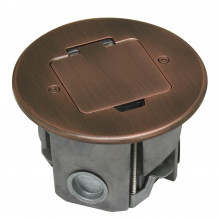 Donel Лючок 2 мод. (1 мод. 45х45 мм.),  круглый, красная медь, IP44, (с уст. набором), DFB2ZRC