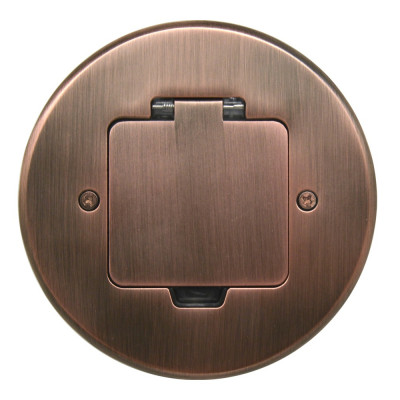 Donel Лючок 2 мод. (1 мод. 45х45 мм.),  круглый, красная медь, IP44, (с уст. набором), DFB2ZRC