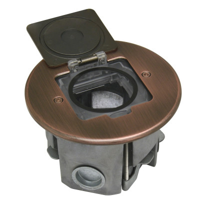 Donel Лючок 2 мод. (1 мод. 45х45 мм.),  круглый, красная медь, IP44, (с уст. набором), DFB2ZRC