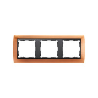 Simon S82 Рамка 3-ная, античная медь - графит, 82834-36